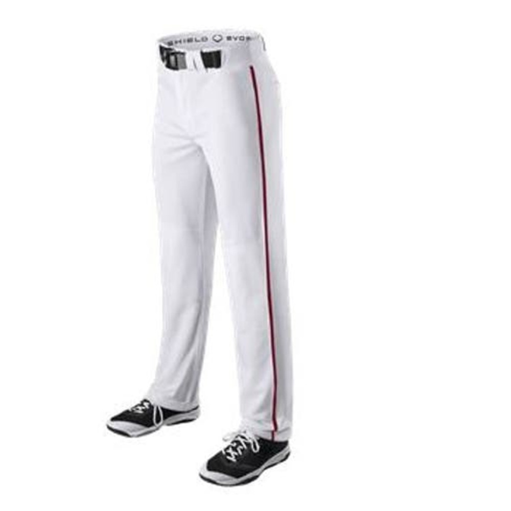NWT! EvoShield Salute Open Bottom WHITE/RED/NAVY‎ Piped Pants LARGE